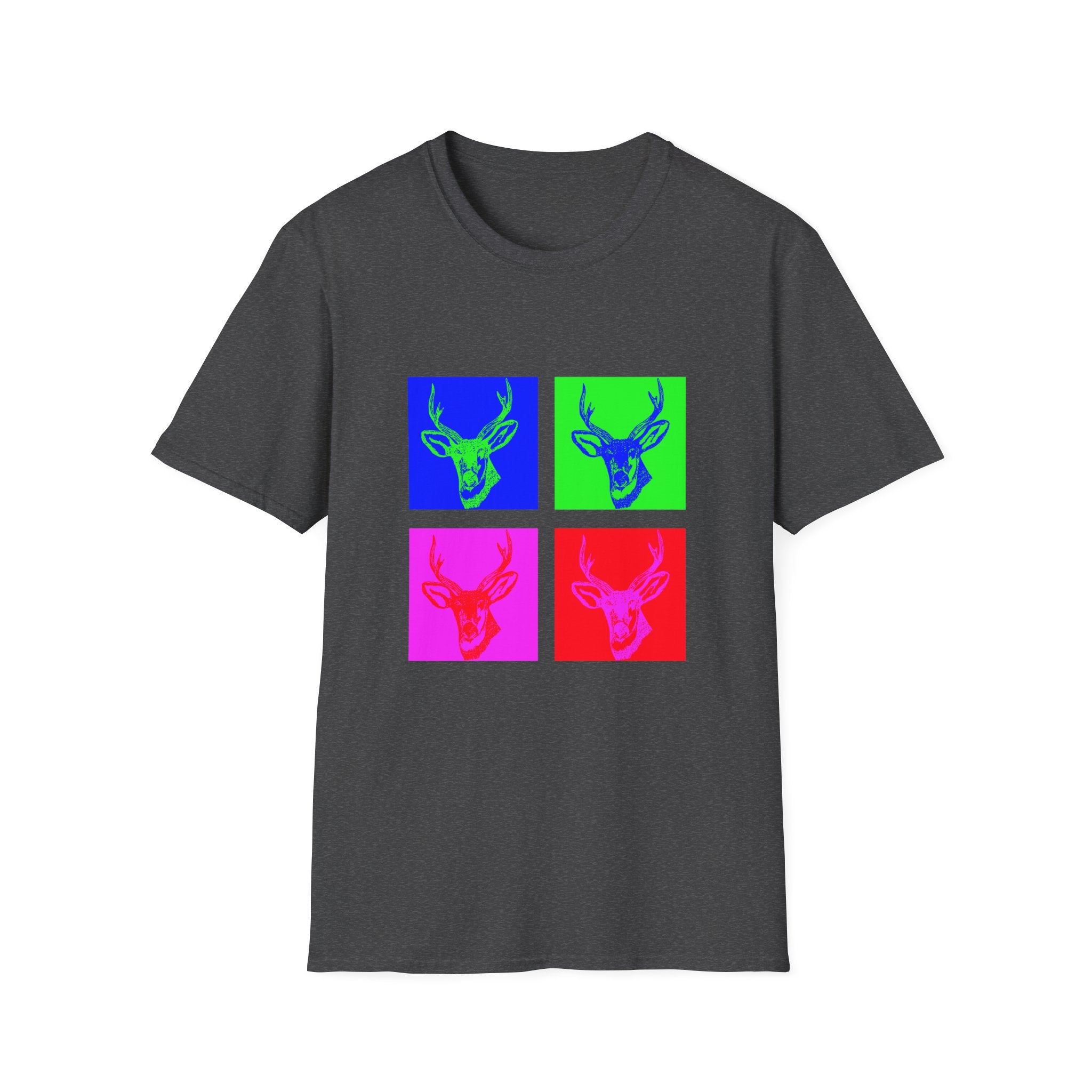 Unisex Softstyle T-Shirt: Deer color art