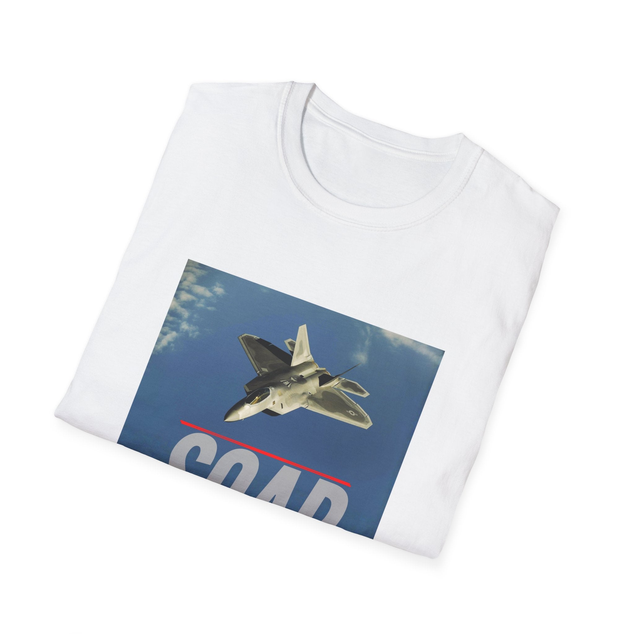 Unisex Softstyle T-Shirt: Motivational SOAR jet