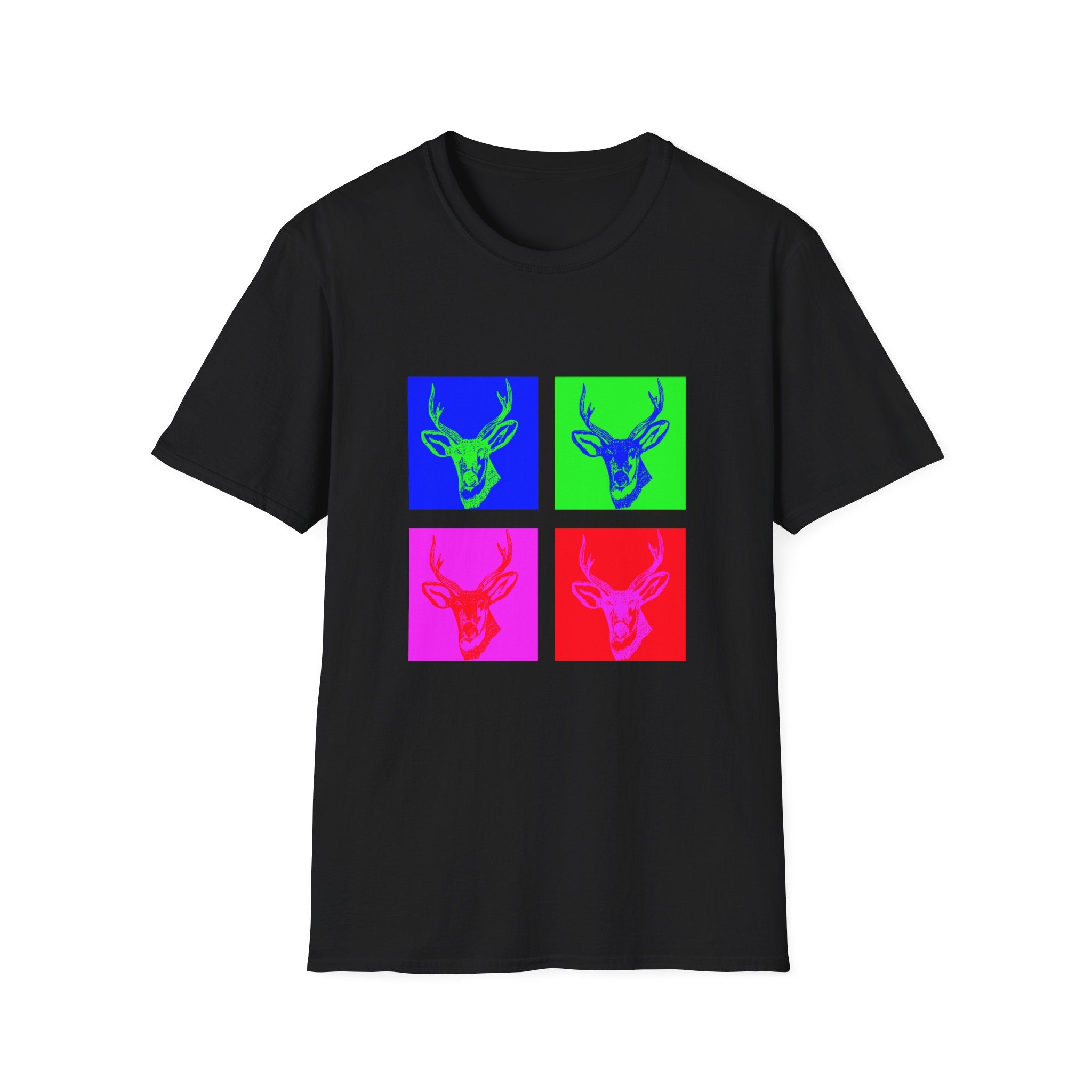 Unisex Softstyle T-Shirt: Deer color art