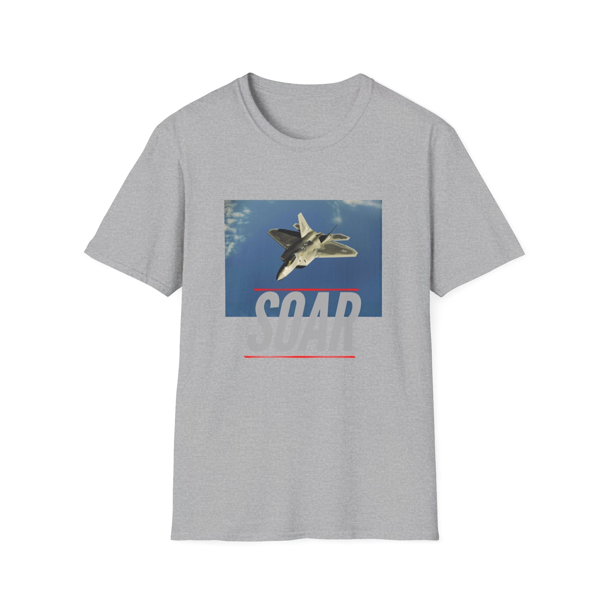 Unisex Softstyle T-Shirt: Motivational SOAR jet