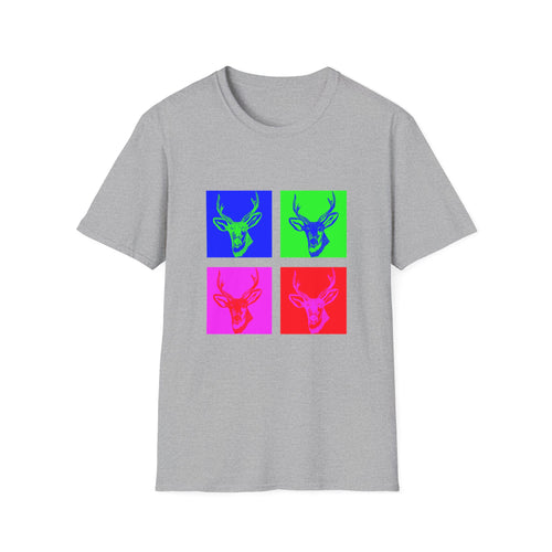 Unisex Softstyle T-Shirt: Deer color art