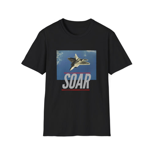Unisex Softstyle T-Shirt: Motivational SOAR jet